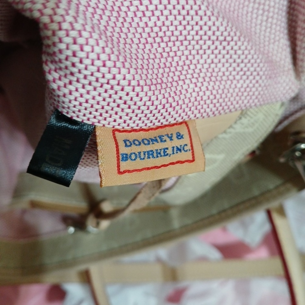 Dooney & Bourke Classic Ivory Satchel Push Lock Detachable Strap Vintage Y2K - Picture 14 of 16